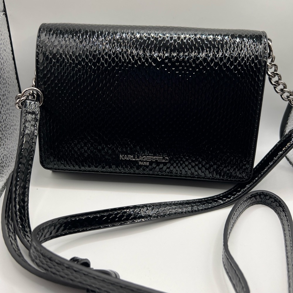 COPY - NEW! Karl Lagerfeld Paris Connie Leather Crossbody Shoulder Bag / MAKE A…